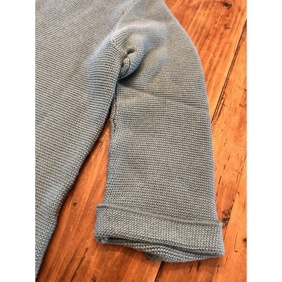 Boden Chunky Knit Size 12 Sweater Wool Blend Thick Heavy Retro Blue Warm - Picture 11 of 12